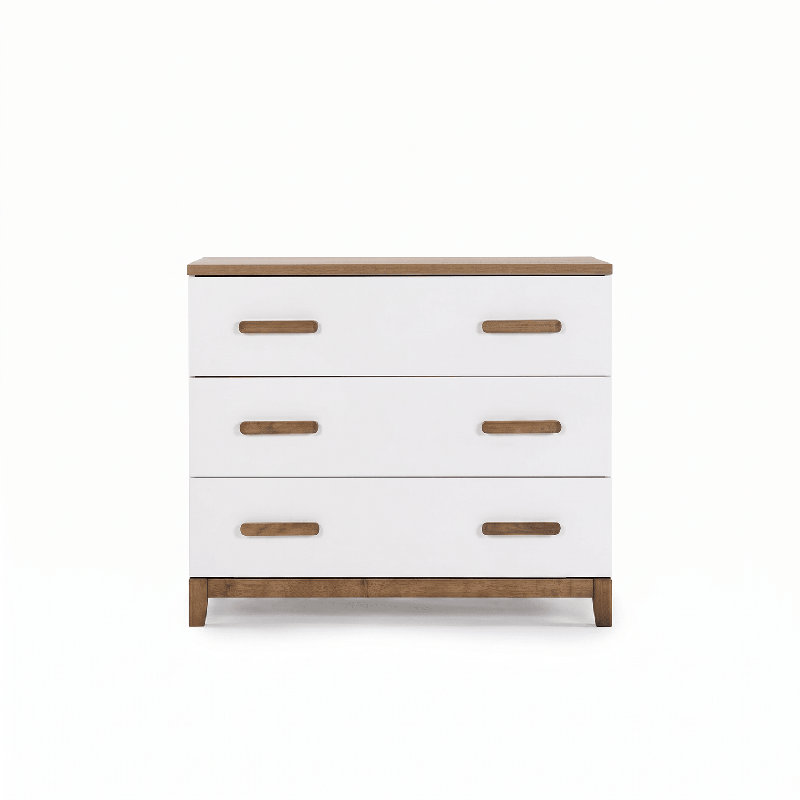 Lala Little 3-drawer dresser, White/Walnut