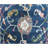 Navy Blue Oushak Rug Hand Knotted Wool – Traditional Turkish Oushak Style Area Rug – Vintage Floral Medallion Carpets -1637020516