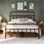 Metal Bed Frame with Vintage Headboard-419180860-435665686