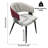Luxury Upholstered Dining Chairs Set Two-Toned Design Eisure Kitchen Chairs With Cushioned Back-289064137-286282453