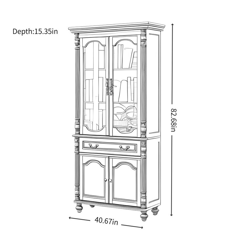 American Retro Display Cabinet