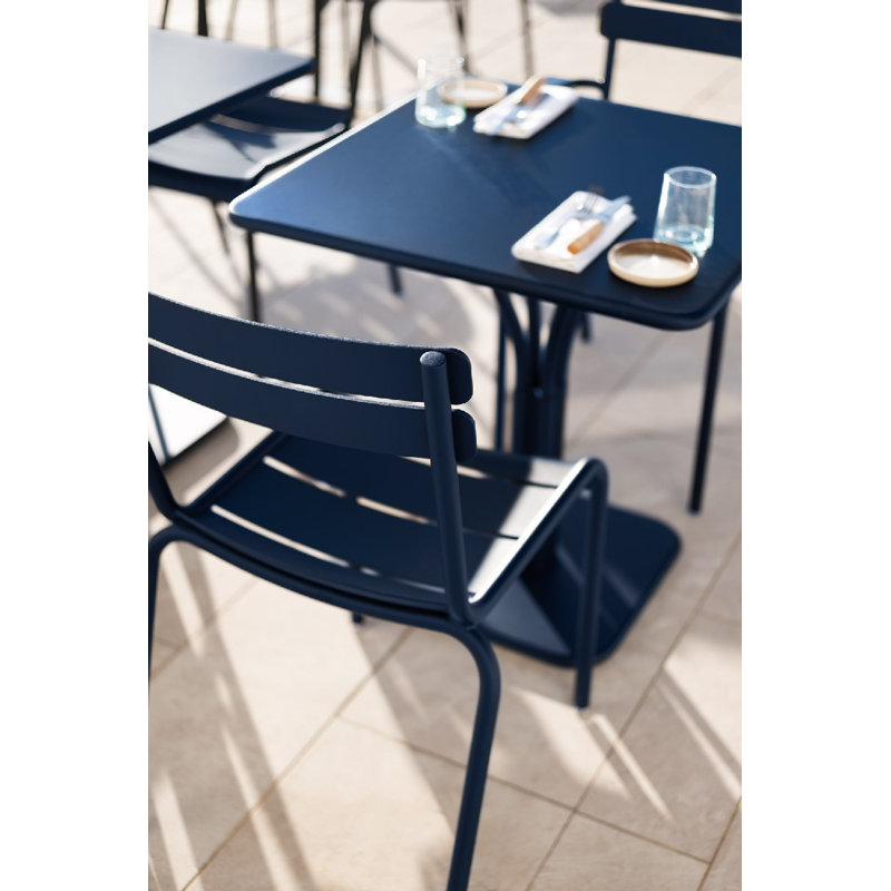 Luxembourg Outdoor Dining Side Chair, Deep Blue, 2