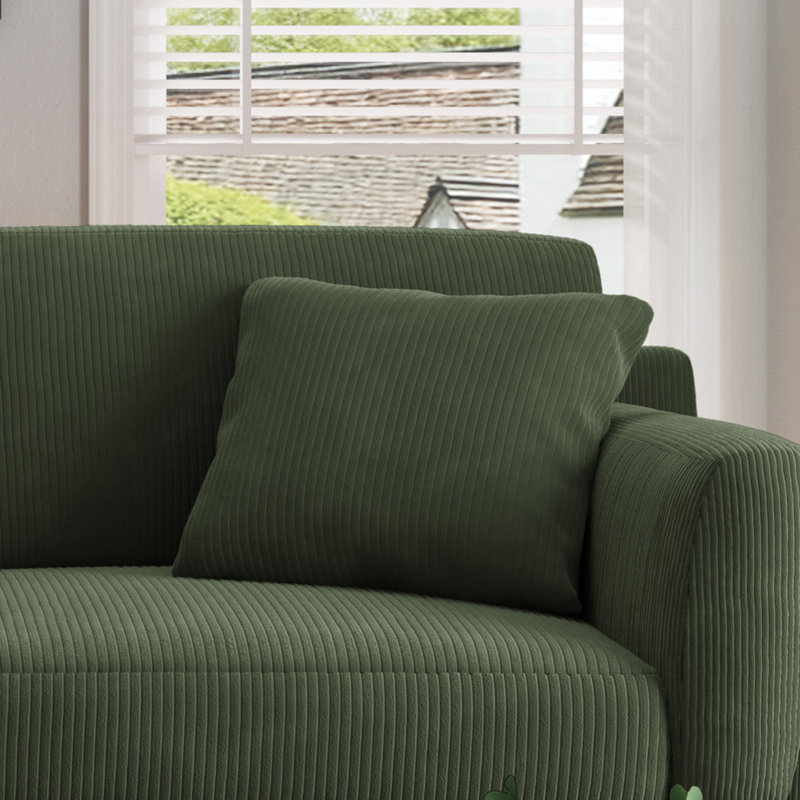 Square Throw Cushion, Green