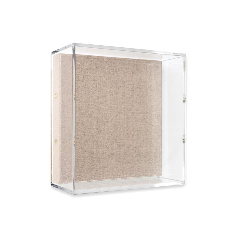 Cadre acrylique en acrylique transparent beige, 12 po x 12 po