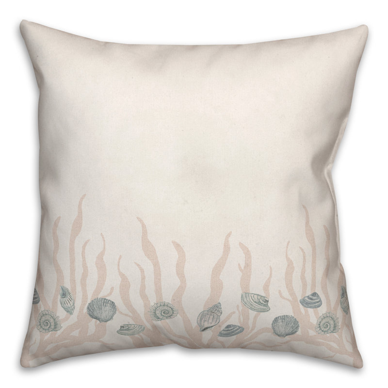 Coussin décoratif en polyester / mélange de polyester, Bleu / rosé / blanc