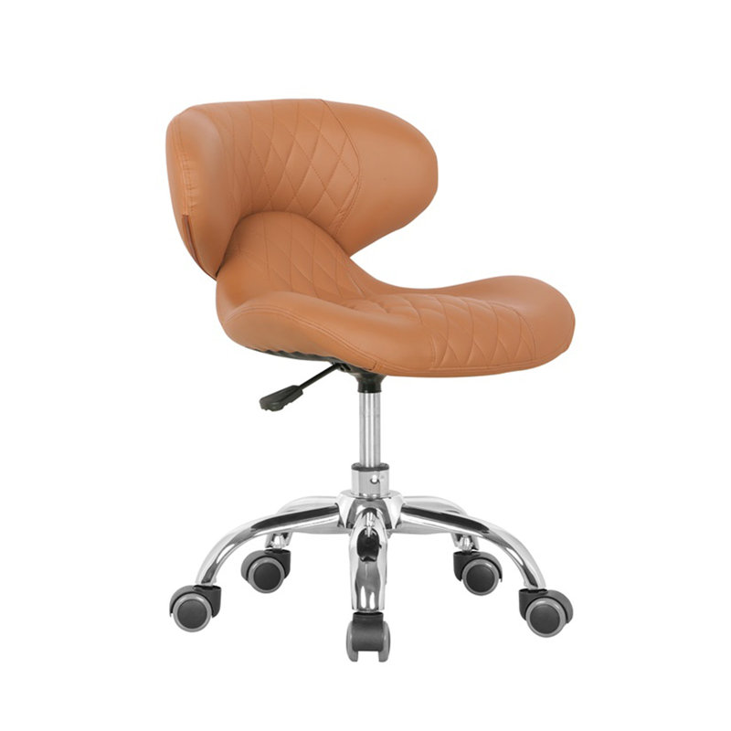 Tabouret industriel à hauteur ajustable Zedek, Beige