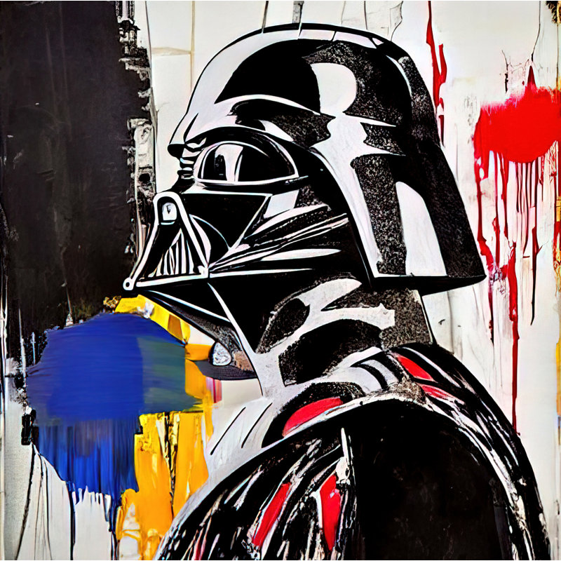 «Darth Vader Two» par Stephen Chambers, impression sur toile tendue, H 15 po x l 18 po x P 1,5 po