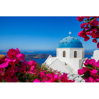 Church Of Santorini by Santorines - Wrapped Canvas Print