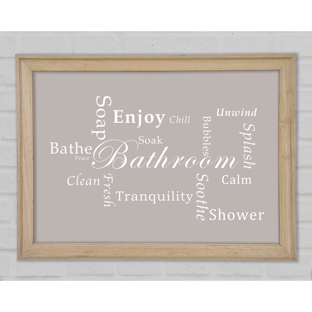 Badezimmer Zitat Badezimmer Tranquility Beige - Einzelner Bilderrahmen Kunstdrucke