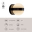 Selene 5-in Gold dimmable LED Wall Sconce-1013477798