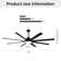 84 Inch Modern Large Design Ceiling Fans With Smart Remote Control 8 Fan Blades For Living Room