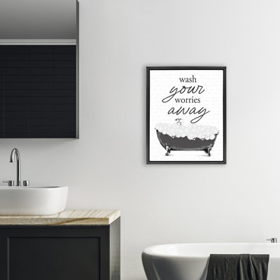 Bubble Bath Wash Worries Floating Frame, design by Lettered and Lined