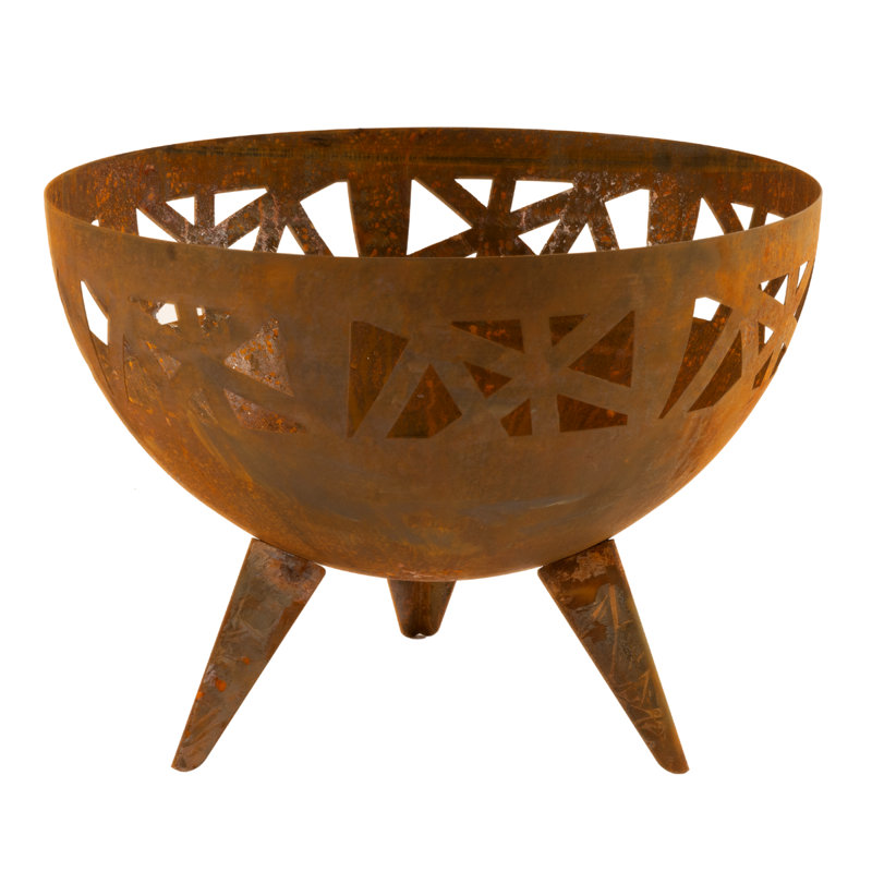 Tobago Round Steel Smokeless Fire Pit, Raw