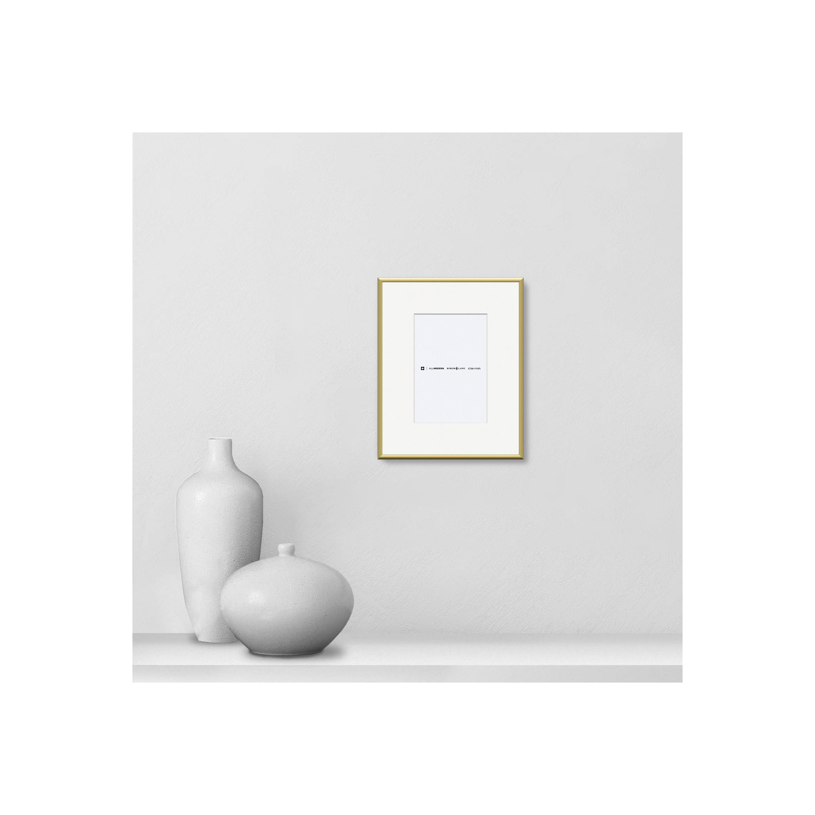 Feronia Metal Picture Frame with Mat, Gold, 4" x 6"