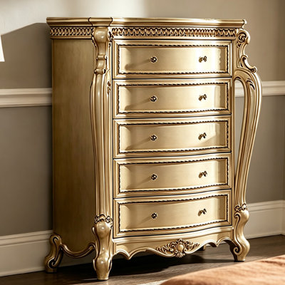 Commode 5 tiroirs Antique Pearl