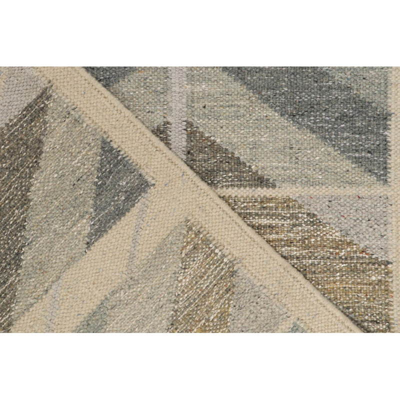 Scandinavian Wool Geometric Area Rug, Rectangle 13' x 19'