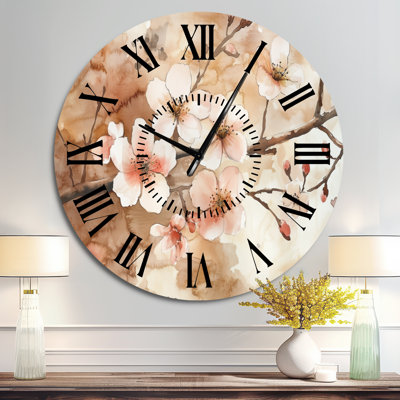 Horloge murale cerise