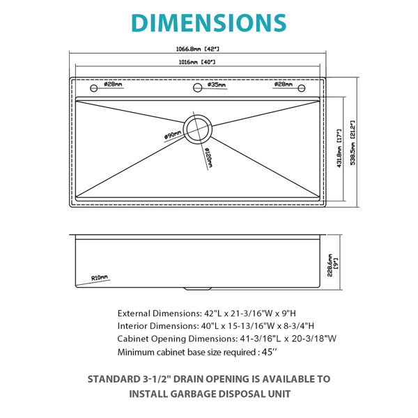 Dimensions du produit