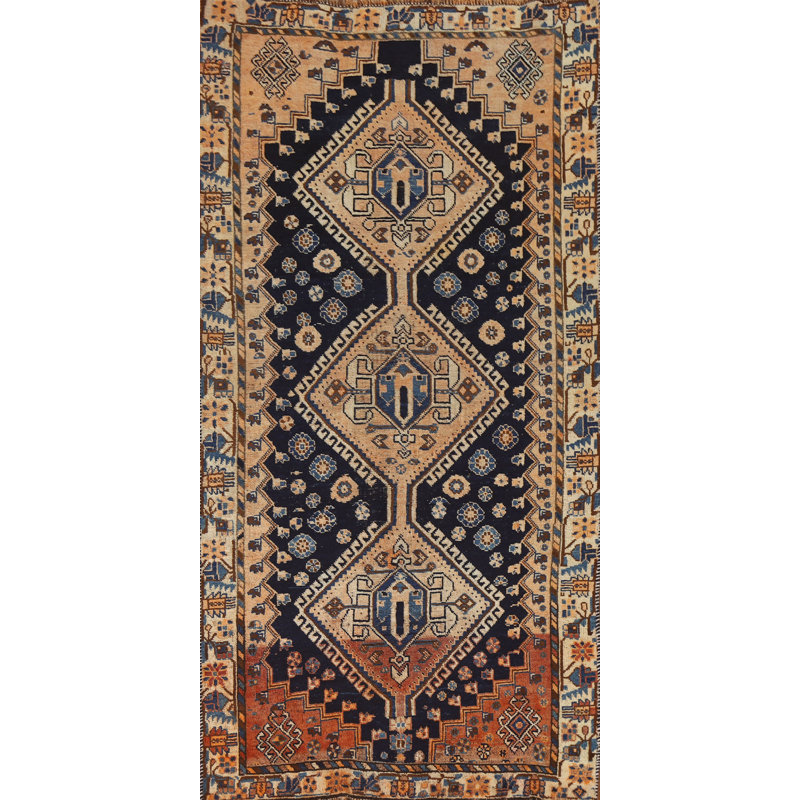 Tapis traditionnel tribal en laine 4 x 8
