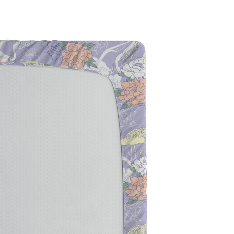 Microfiber Floral Fitted Sheet, Twin XL Fitted Sheet