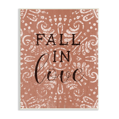 «Fall In Love», phrase romantique, motif fractal rétro par Daphne Polselli - impression