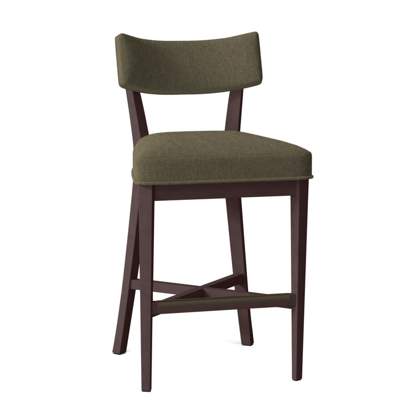 Juliet Upholstered Stool with Solid Wood Frame, Montego Bay, Perigold Banks Balsam, Bar Stool (29.5" Seat Height)