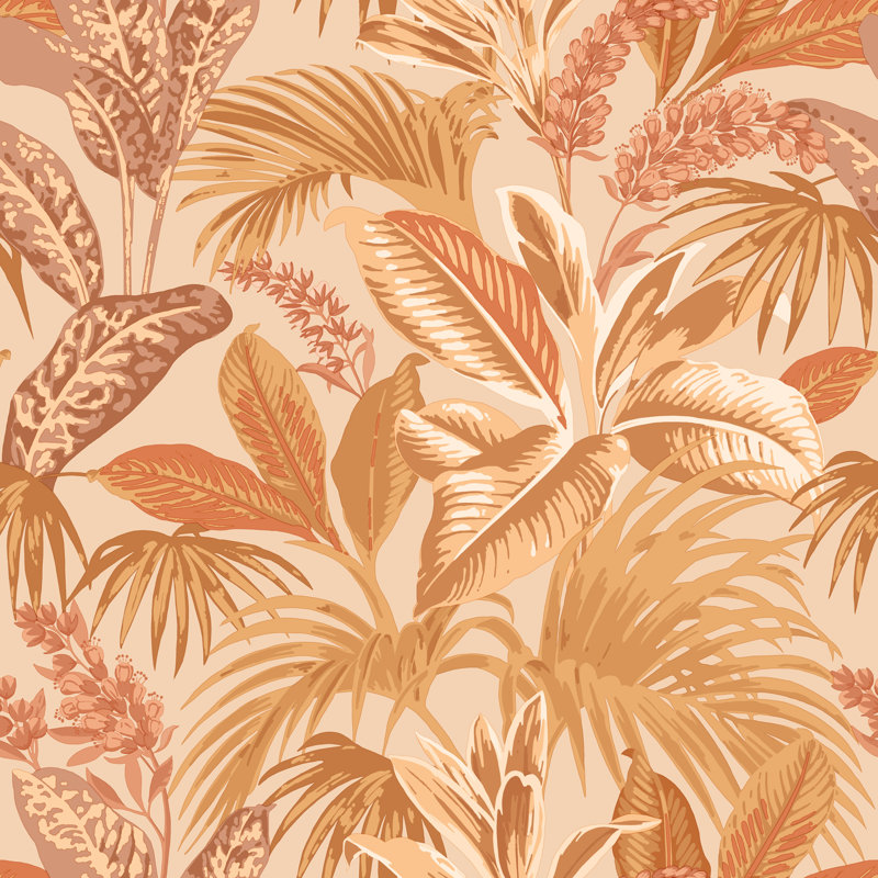 Papier peint adhésif Palm Havana, Orange