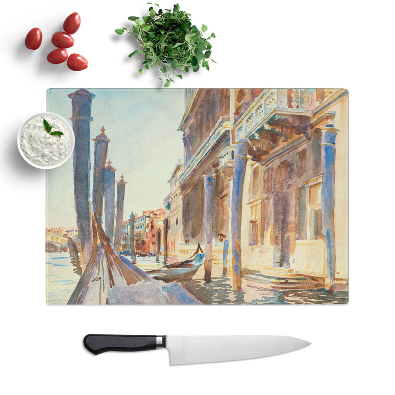 Gondola Moorings in Venice by John Singer Sargent Chopping Board, 0.4cm H x 28.5cm W x 39cm L