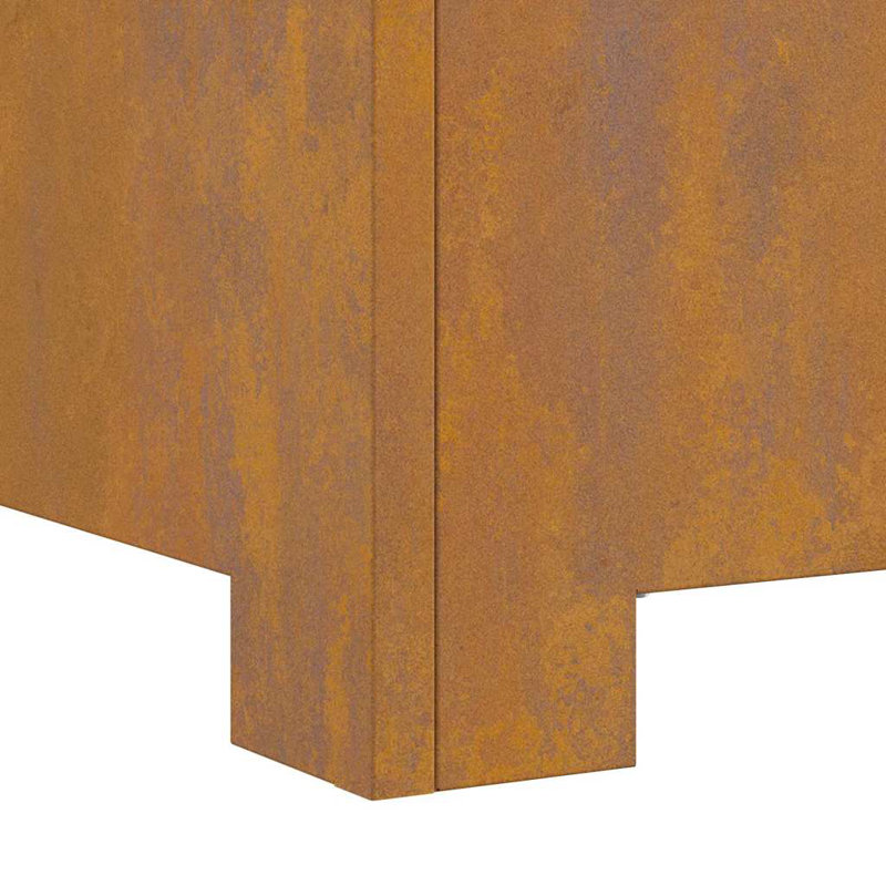 Outdoor Fire Pit, Brown, 40cm H x 80cm W x 80cm D