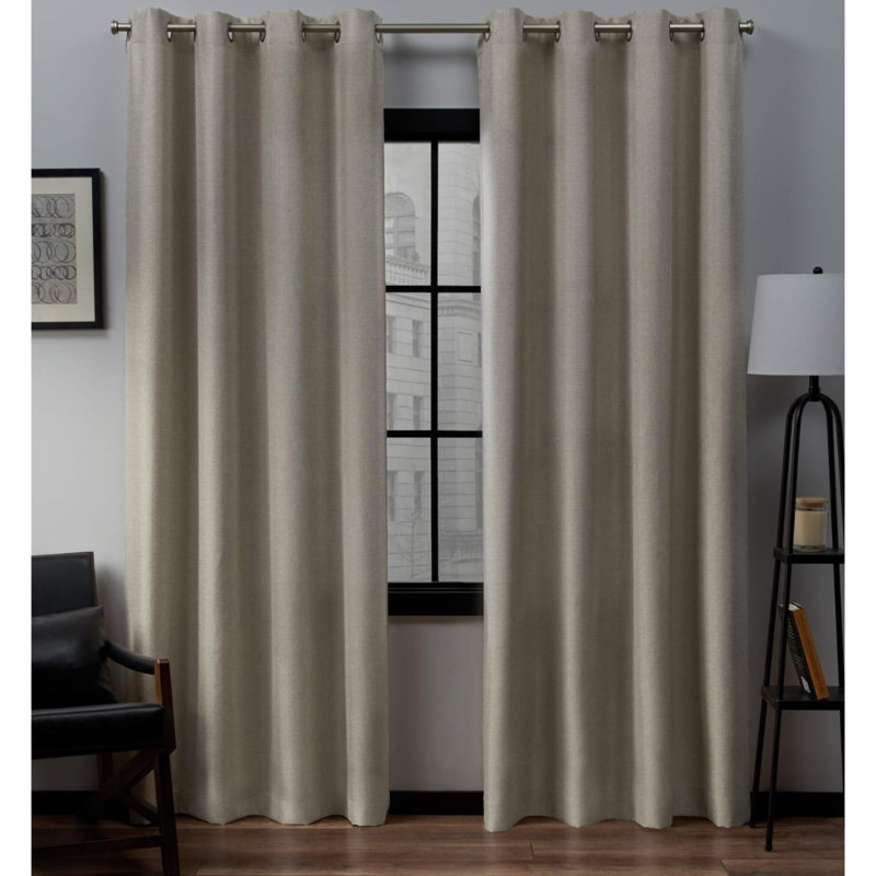 Semi Sheer Curtain Pair, 54" W x 96" L, Natural