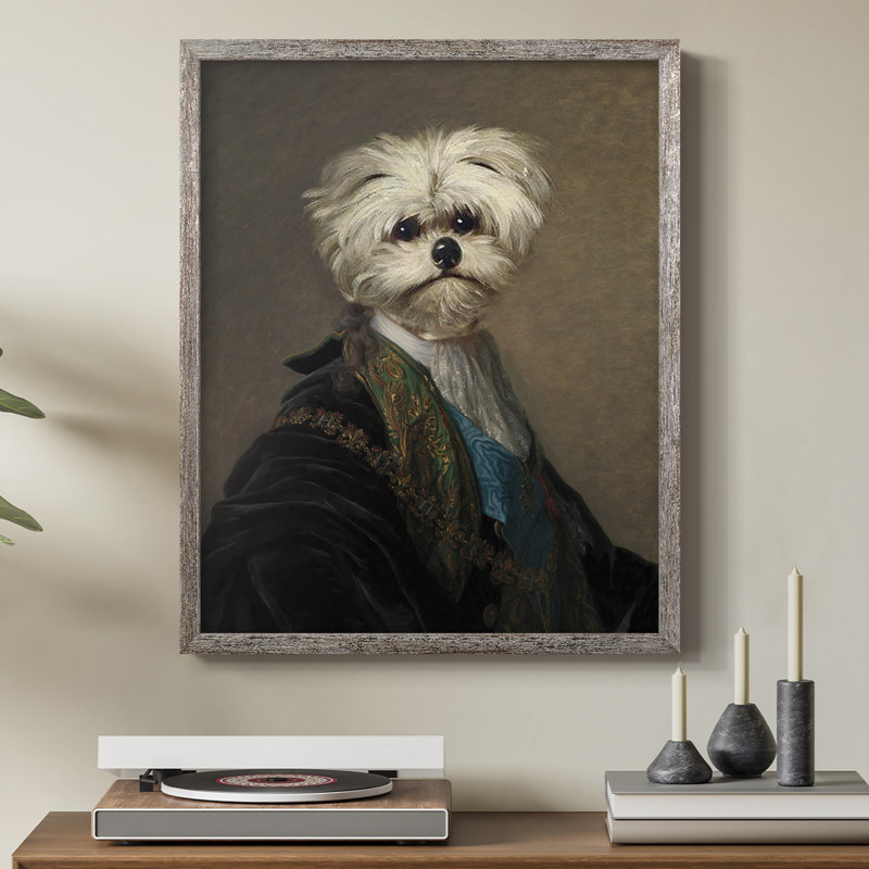 Royal Ruff Framed Print - Solid Wood, 11" H x 9" W