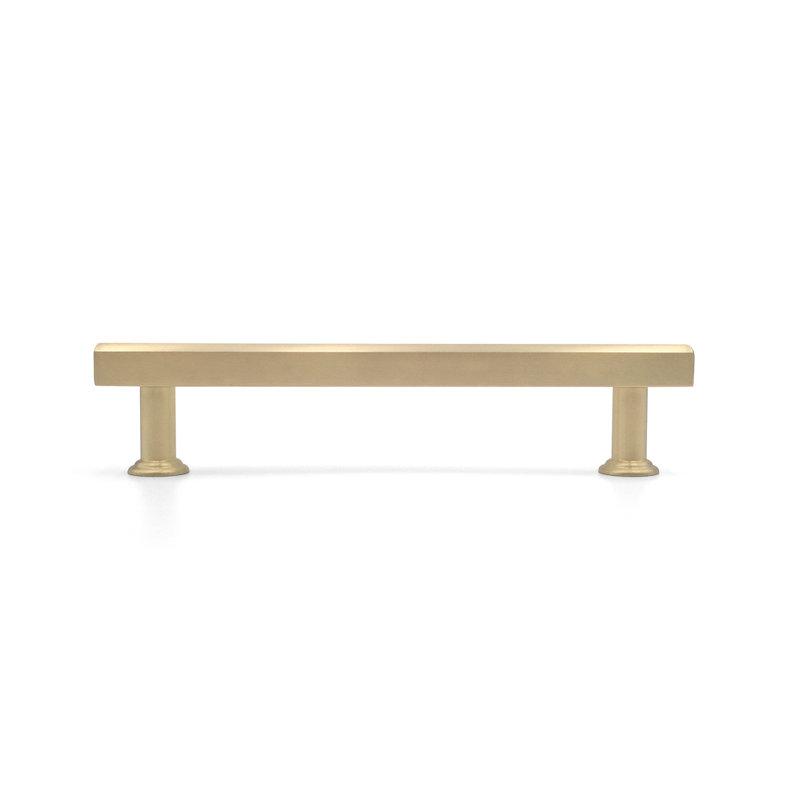 Mod Two Tone Bar / Handle Pull, Satin Brass, 8"