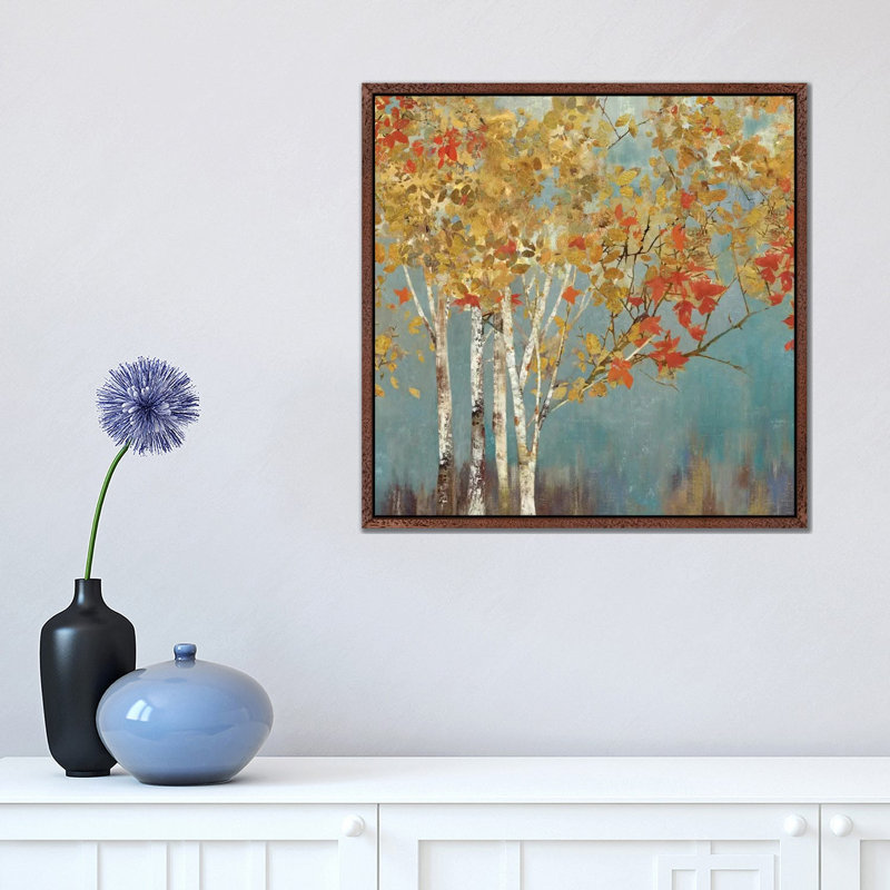 First Moment II by Allison Pearce - Painting on Canvas, Classic Brown Wood Framed Canvas, 45.72 cm H x 45.72 cm W