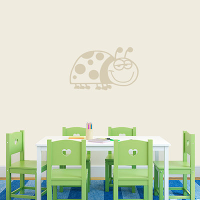 Décalcomanie murale dessin de coccinelle