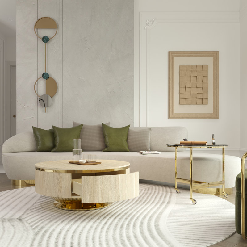 Ensemble de tables basses Wood Gold
