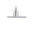 Pomme de douche à pluie carrée 10 po, pomme de douche au plafond en acier inoxydable 304 de conception ultra-mince, fixation murale / au plafond, chrome