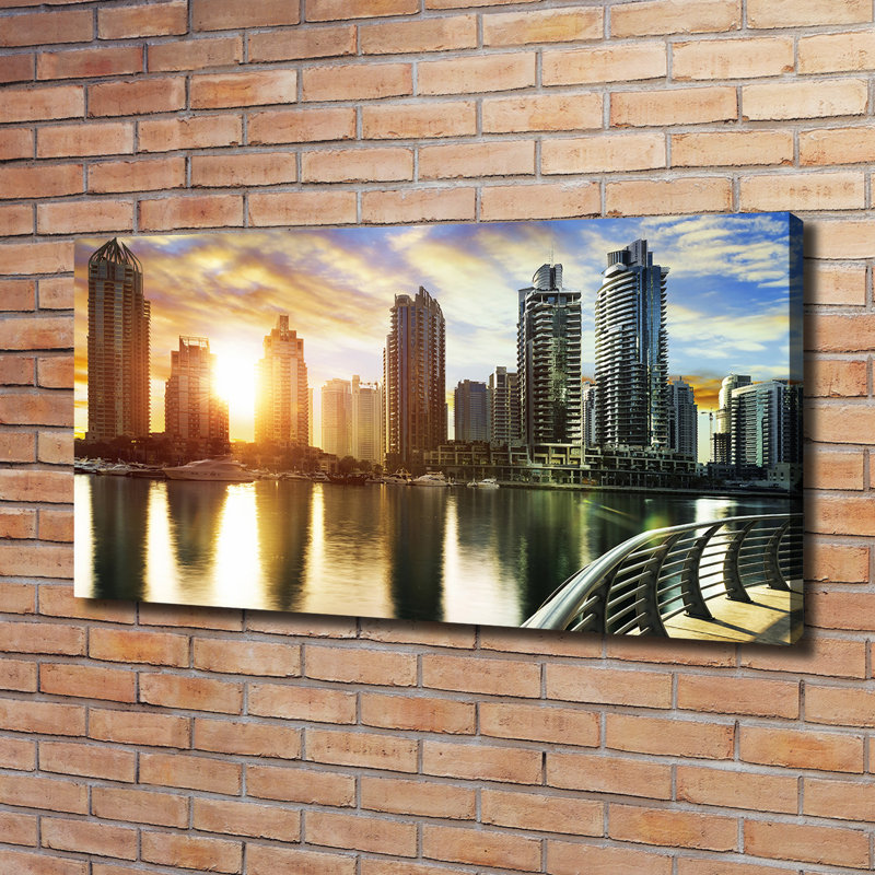Dubai Sunset - Wrapped Canvas Print