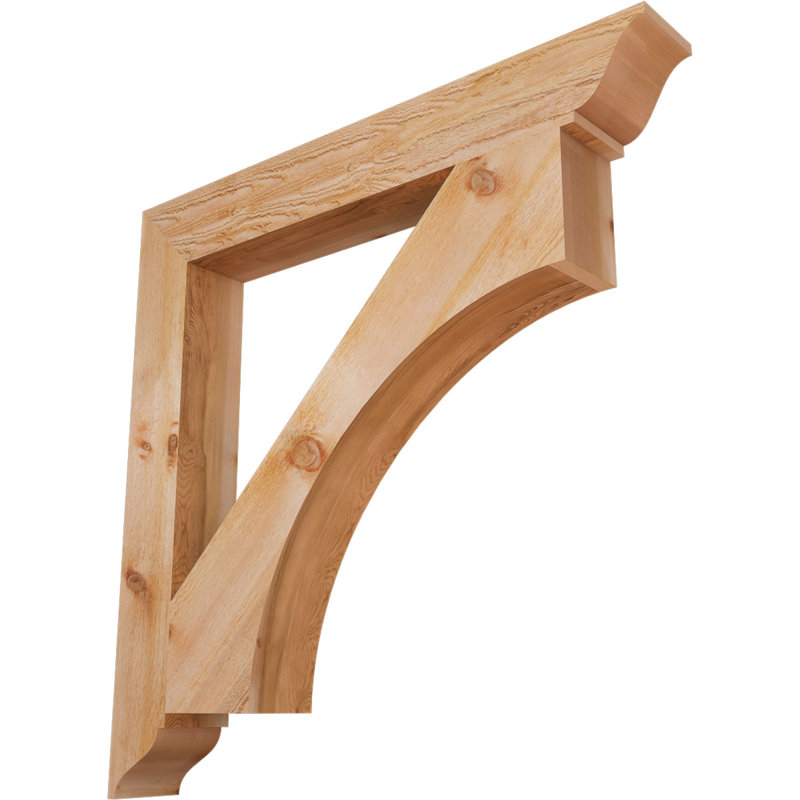 H 6 po x P 6 po Support en bois / corbeau, Cèdre rouge, H 46 po x l 6 po x P 46 po