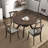 47.24"Round Rubber Wood Dining Table For 4-6 With Wooden Trestle Pedestal Base,Modern Kitchen Wooden Table Dinner Table For Dining Room, Living Room(1Table)