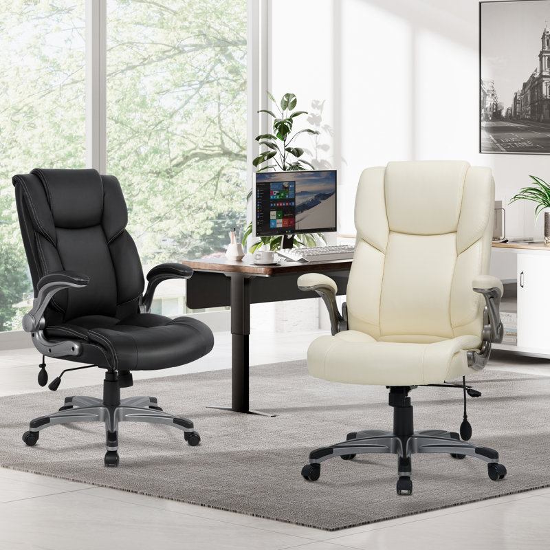 Latitude Run® Alira Mid-Back Ergonomic Office Chair PU Leather