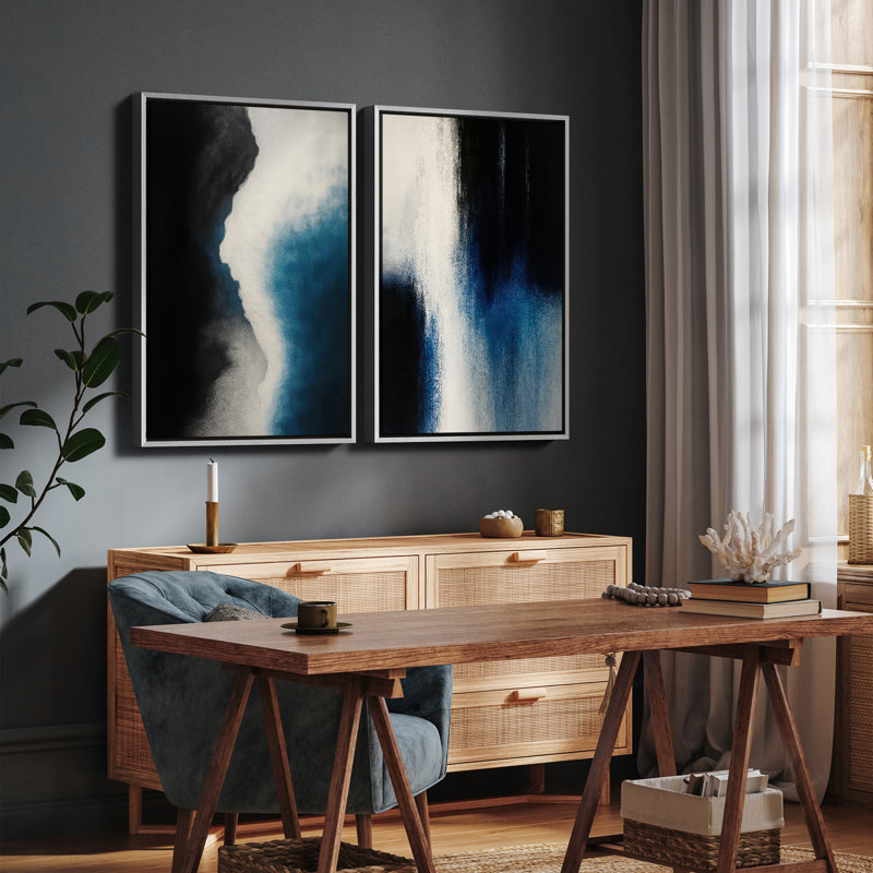 Art mural encadré, rétro, antique, classique pour chambre à coucher - 16 po x 24 po x 2 panneaux, H 24 po x l 16 po, Blanc