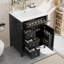 Meuble-lavabo autoportant de 24 po avec lavabo en céramique-117090530