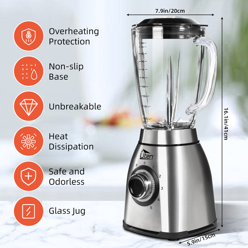 glass blender 5 speed