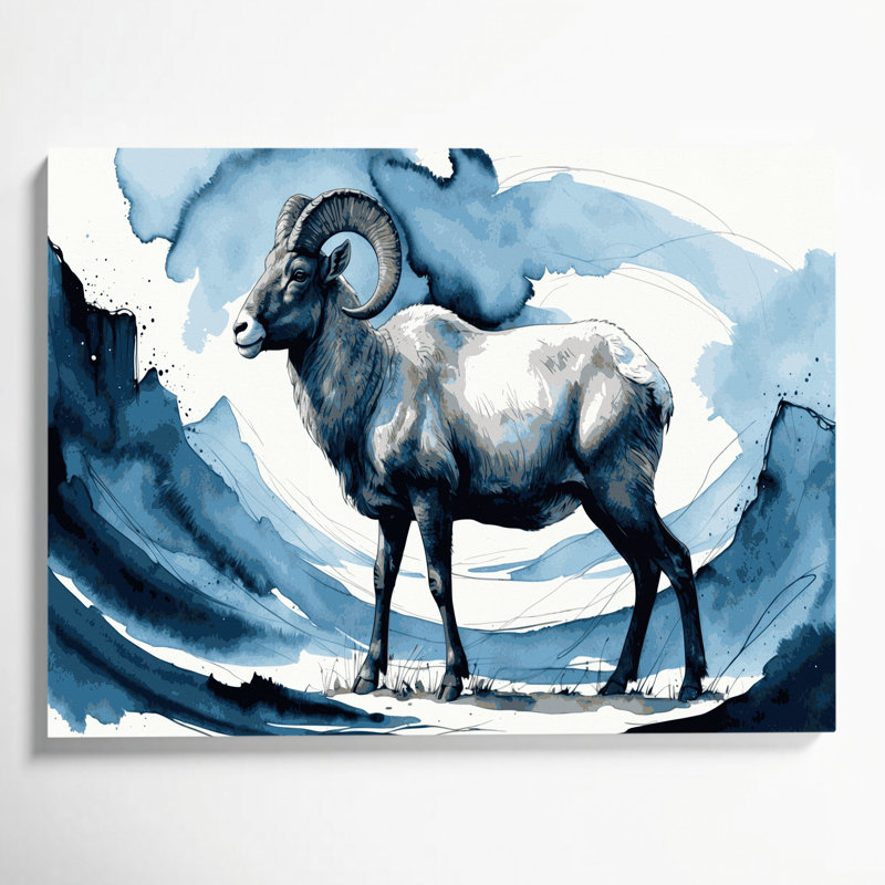 Art mural sur toile bleu