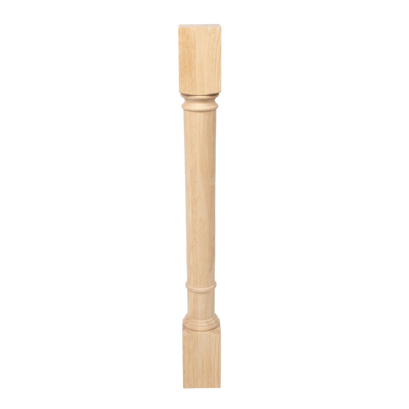 Unfinished Solid Oak Traditional Kitchen Island Legs, Set of 4
