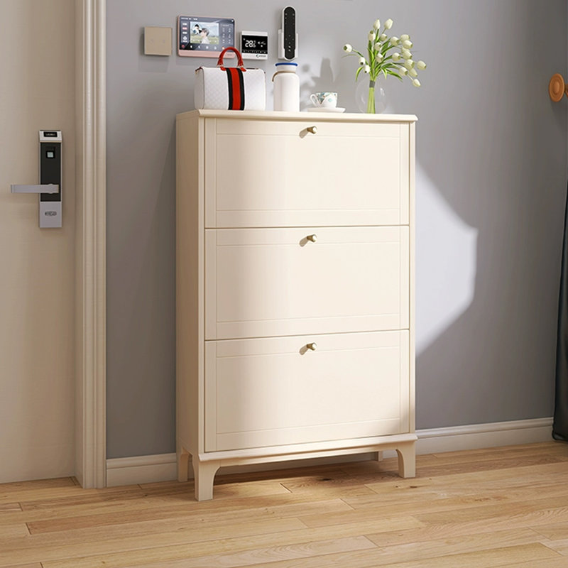 Beige Solid wood Shoe Storage