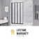 ANZZI Accordion-Style 56-in. x 33-in. Reversible Design 4-Panel Bathtub Shower Door with Frame and Hardware