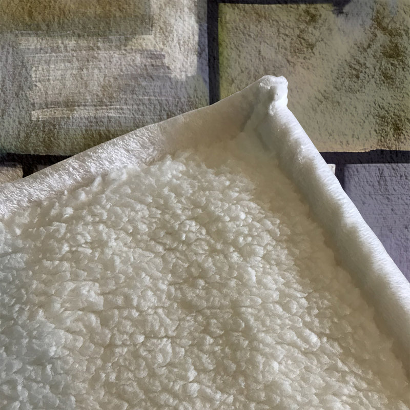 Throw Blanket, 68" W x 80" L, Geometric Shapes/Abstract, Gray/Tan/Purple