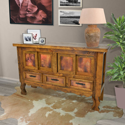 Daveya 66'' Solid Wood Top Console Table