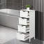 Armoire polyvalente à 4 tiroirs - meuble-lavabo d'appoint et table de chevet pour chambre à coucher